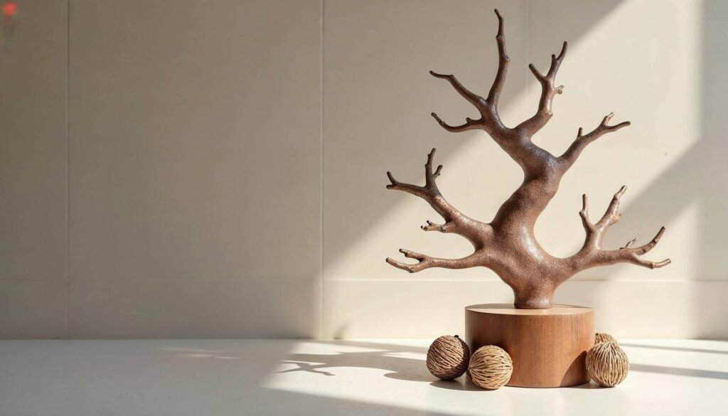 Árbol de navidad de cerámica minimalista con asimétrica
